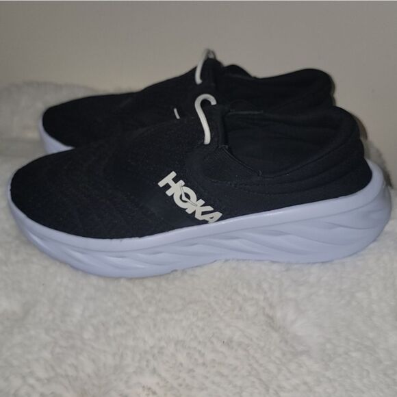 HOKA Ora Recovery Shoe 2 Black / White Slip On Women's Size 9 - Picture 5 of 11